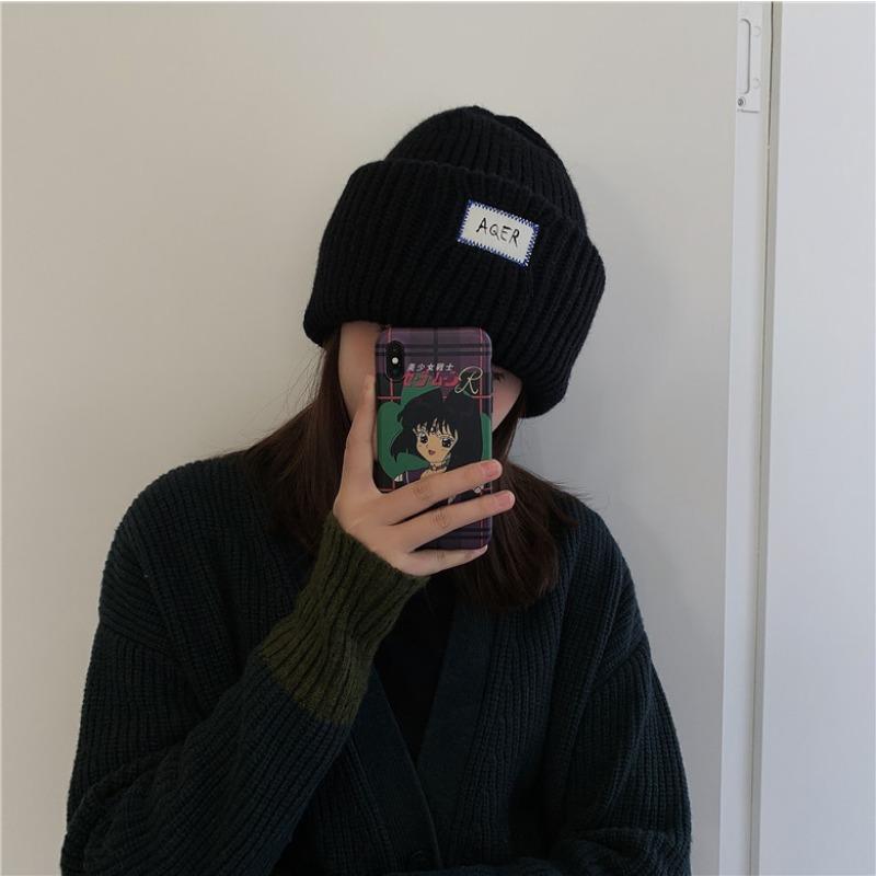 Thick and Large Version Suitable for Large Head Circumference To Show The Face and Small Wool Hat for Women In Winter Warm Ear Protection Knitted Hat