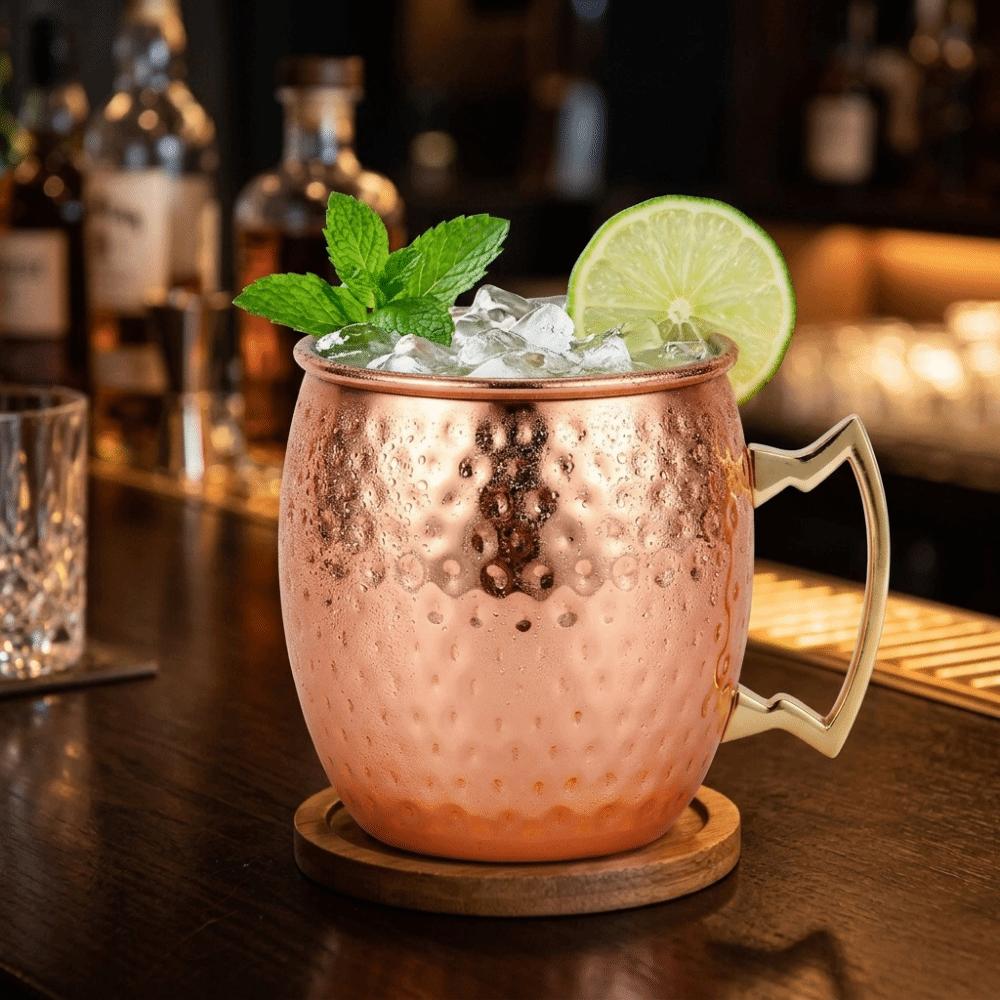 550ml Cocktail Wine Goblet Exterior Copper Plating Irregular Mug Drinking Tumbler Wine Drinking