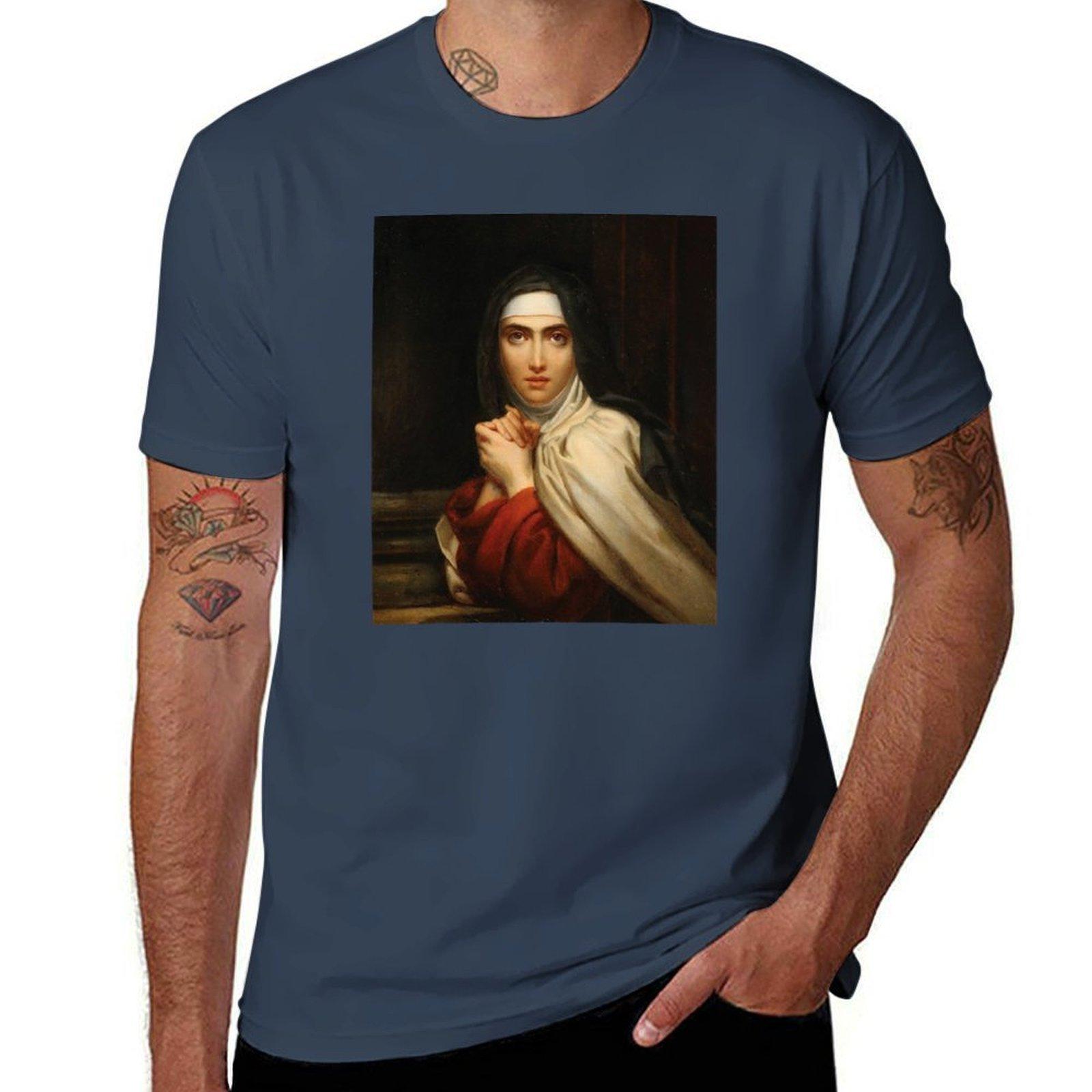 Saint Teresa Of Avila Tshirt Christmas Casual Short Sleeve Top S