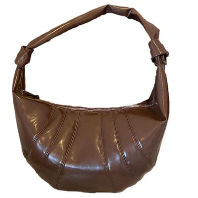 Nestkanina Croissant Bag, Stylish Mini Shoulder Bag, Crossbody Bag, Faux Leather and PU Material, Shoulder Bag, Pouch, BG026 (Dark Brown)