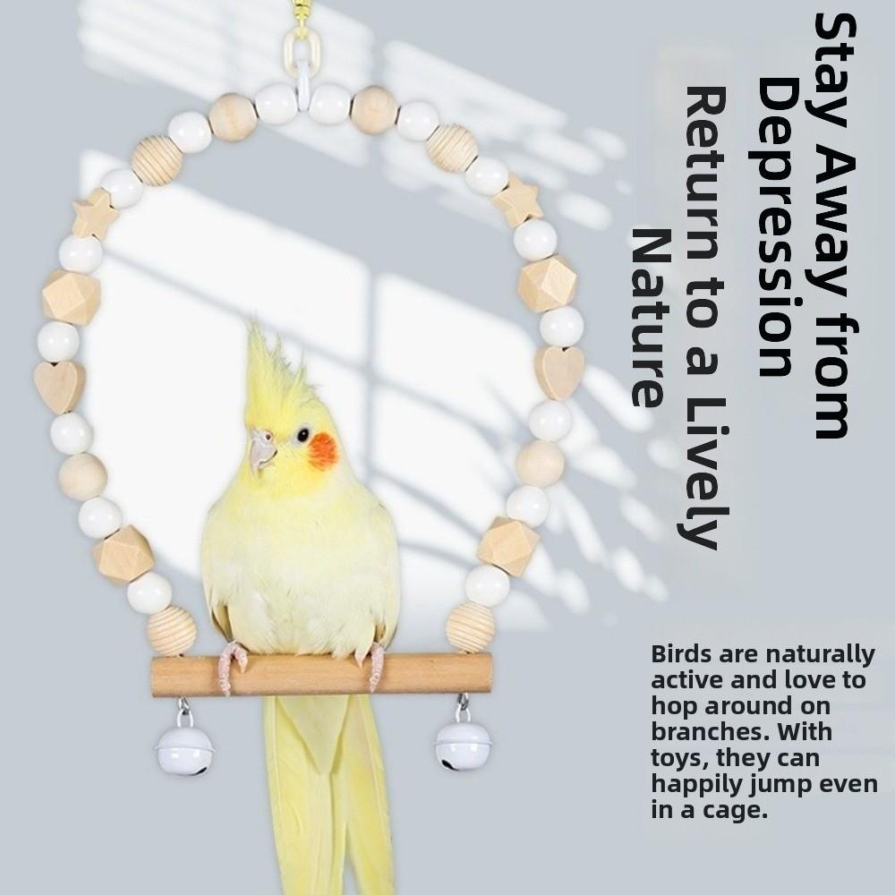 Wear Resistant Bird Cage Swing Sturdy Exercise Playstand Birds Climbing Ladder  Bird Training