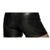 Pantalones cortos casuales de cuero de color sólido para hombre 2024