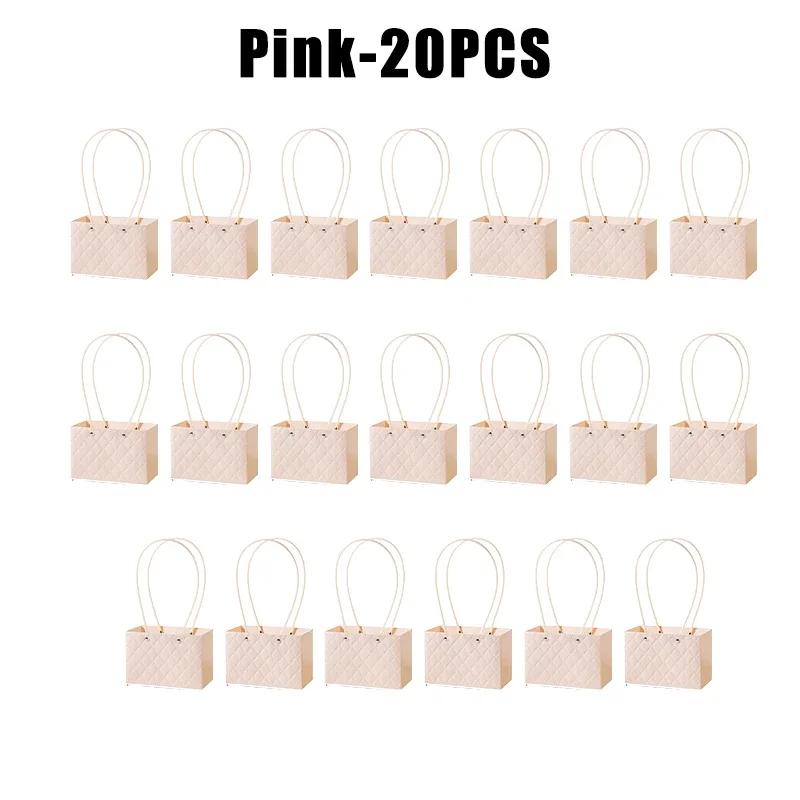 Flower Gift Bags Paper Bouquet Bags Rectangle Flower Box for Arrangements Bouquet Box with Handles Florist Supplies for Wedding
