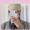 Womens Casual Chic Beret Hat Cotton Satin Vintage Style For All Seasons Black In