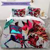 Hazbin Hotel Pattern Bedding,Quilt Set Quilt Cover Pillowcase Home Birthday Gift (1*duvet cover+2*pillowcase,without core)FSJT261012161