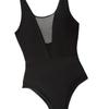 New European and American Black Conservative Tight-fitting Spot Triangular One-piece Swimsuit for Women