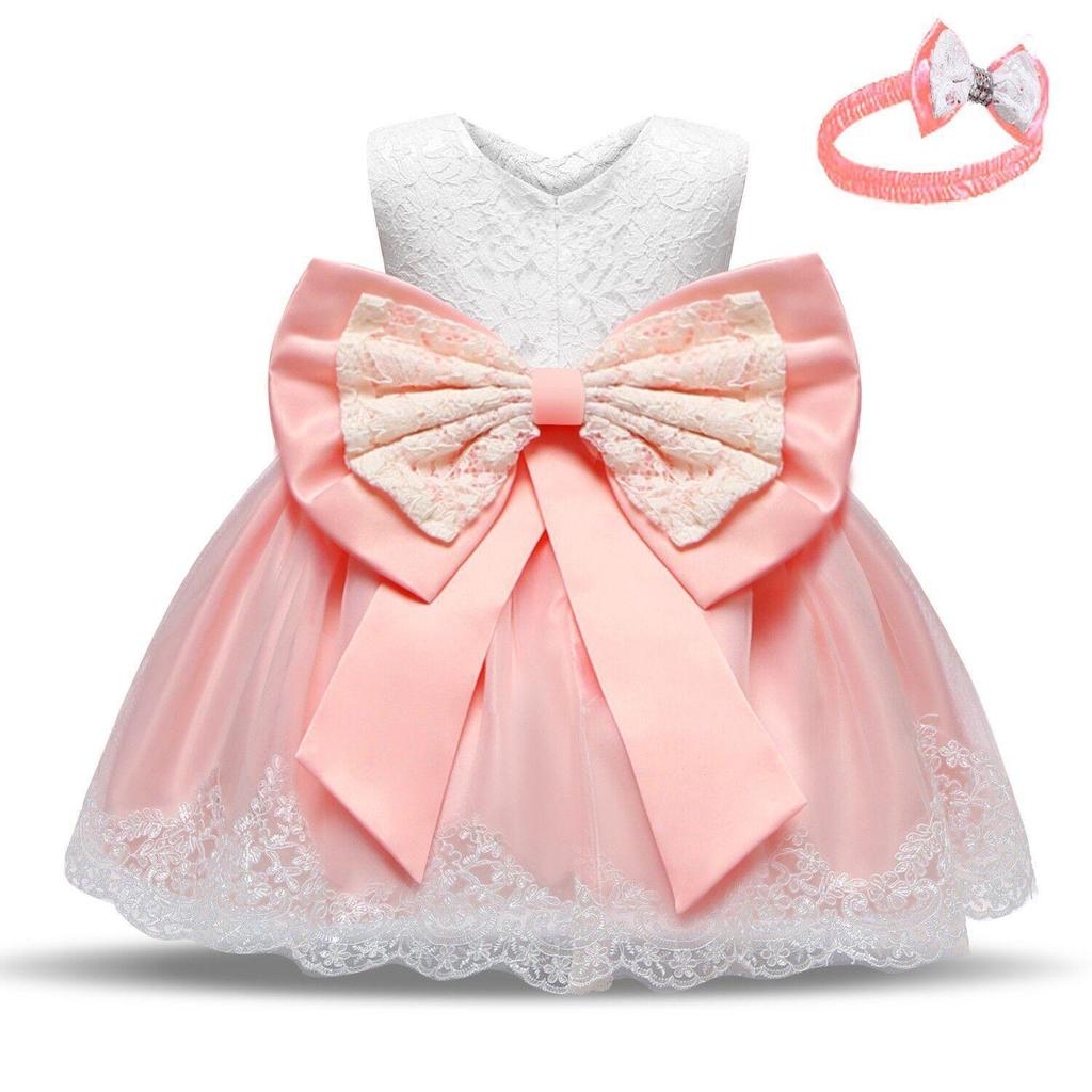 Baby Girls Costume Toddler Kids Wedding and Birthday Party Children Lace Princess Dress