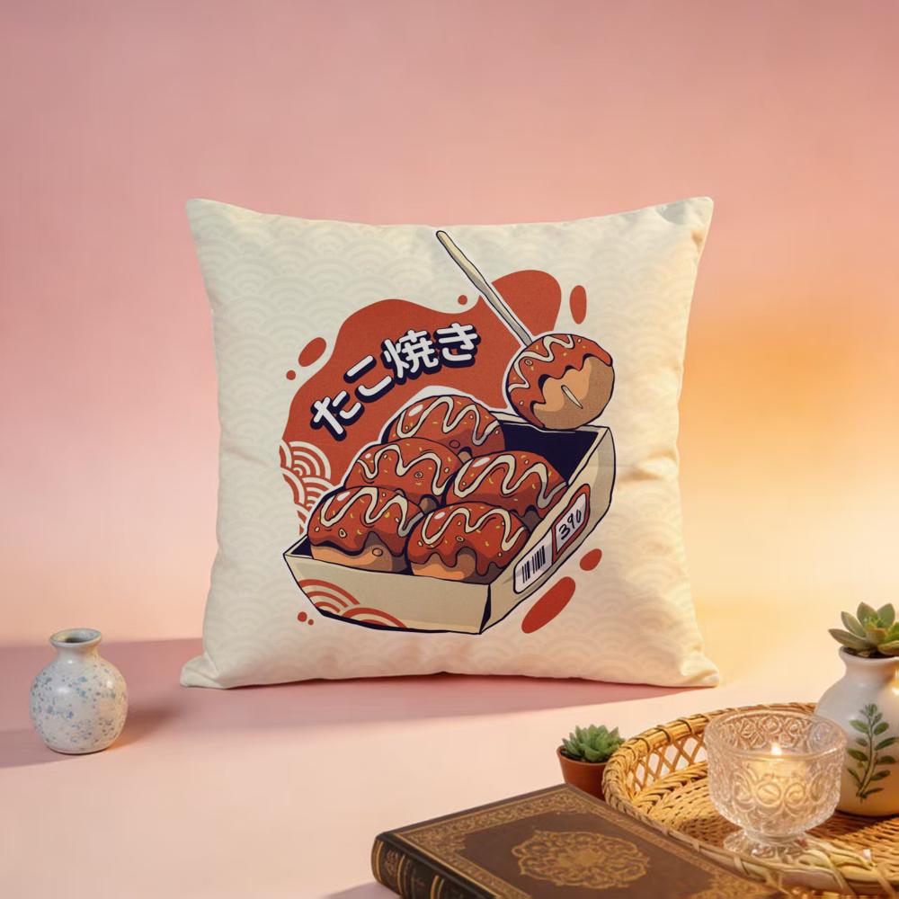 Hot TTakoyakied Cushion Cover Premium SkinFriendly Pillow Case MultiPurpose for Home Office Travel