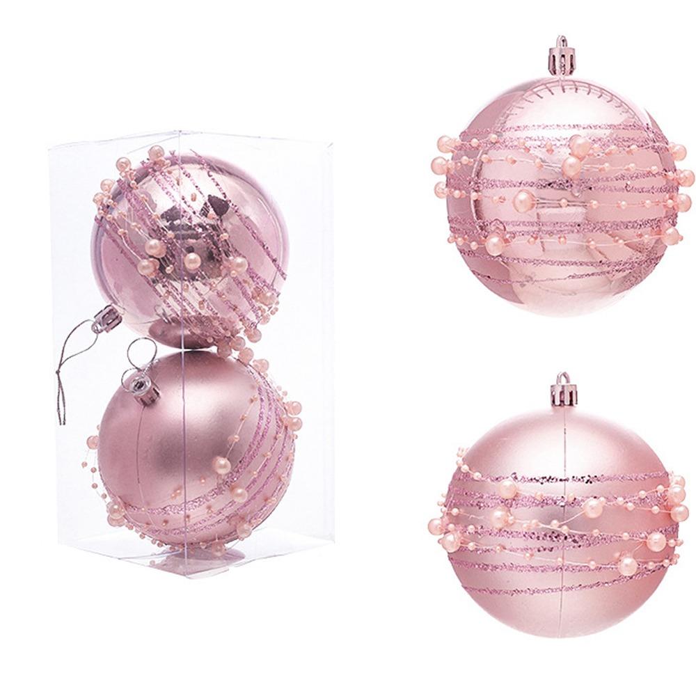 Pink Xmas Tree Hanging Ornaments Pinecone Merry Christmas Decor Party Favors
