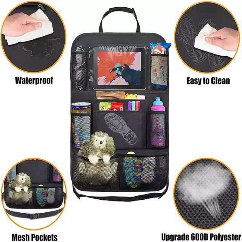 Auto Organizer Car Seat Back Multi-Pocket Storage Bag Tablet Holder Automobiles Interior Accessory Stowing Tidying