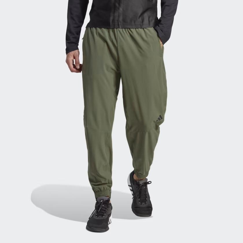 Adidas Designed For Training Pro Series Strength Joggers With Contrast Logo Men Bottoms Olive-Green HY3793