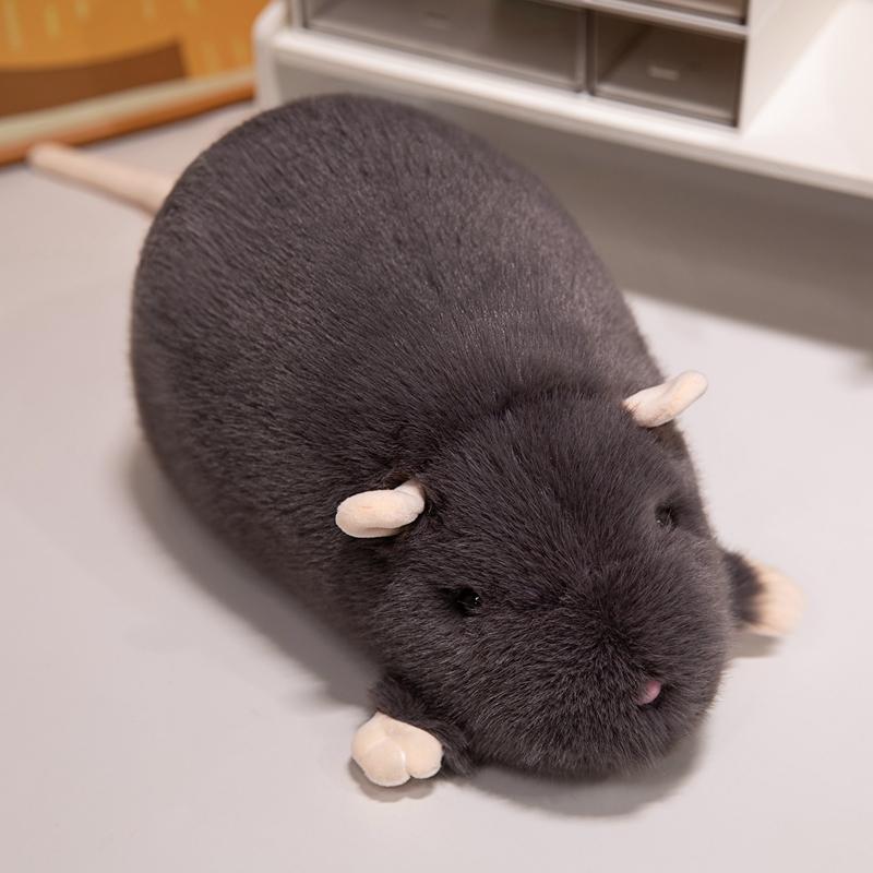 Sehr weiches Ratten-Stofftier Cartoon Weiß Grau Braun Ausgefallene Ratte Tierpuppe Große Größe Flauschige Maus Kuschelkissen Geburtstagsgeschenke