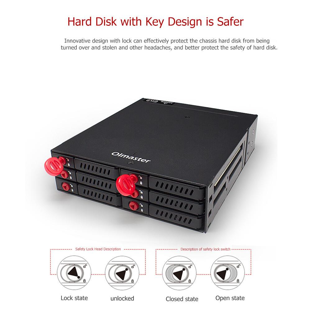 Buy MR-6601 PC Case 6 Bay Hard Disk Drive Extraction Box for 2.5 Inch ...