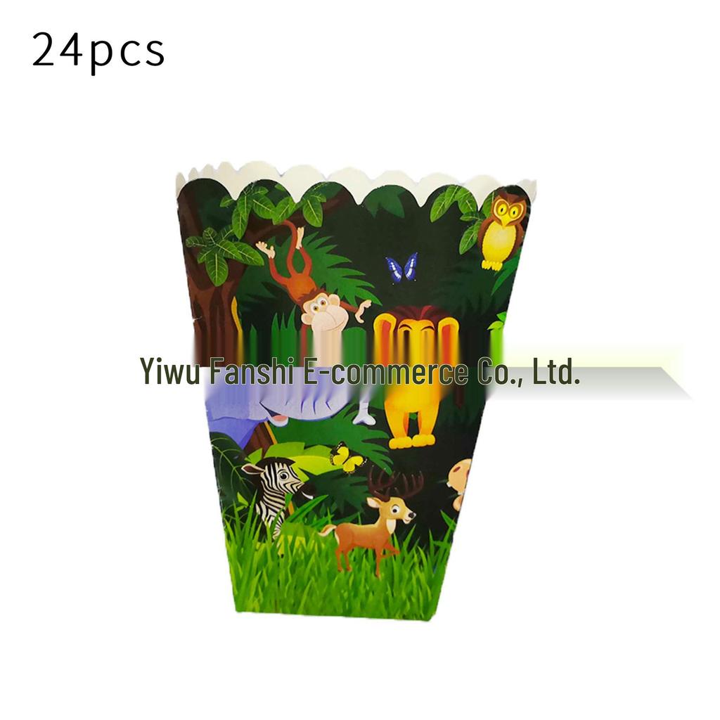 Jungle Animals Birthday Party Tableware for 24 - Plates, Napkins & Cutlery