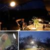 2400 LM výkonné LED kempingové svetlo Solárne USB dobíjacie prenosné háčik na lampu Núdzová energetická kempingová lampa na úsporu žiarovky