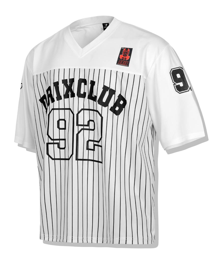 DRIX Rugby Stripe Mesh Jersey Half Sleeve_White