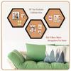 Equilateral Hexagon Cork Board Message Board with Wood Frame Decorative Postcard Wall Bulletin Board New Style Pin Boards