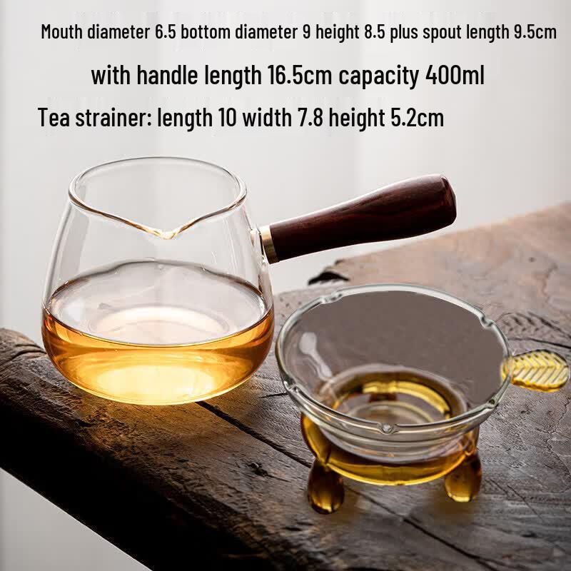Youluo Glass Gongdao Cup with Wooden Handle