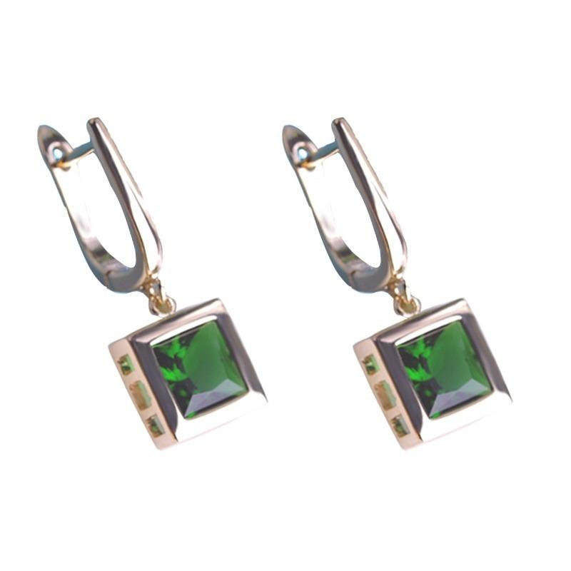 Mulheres Festa Casamento Elegante Strass Brilhante Gota Dangle Brincos De Argola Jóias De Cobre