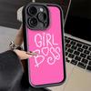 Phone Case for iPhone 17 Air 16E 15 16 Pro Max Girl Boss Lady Pink Cover 14 Plus 13 12 Mini Soft Shell Silicone Fundas