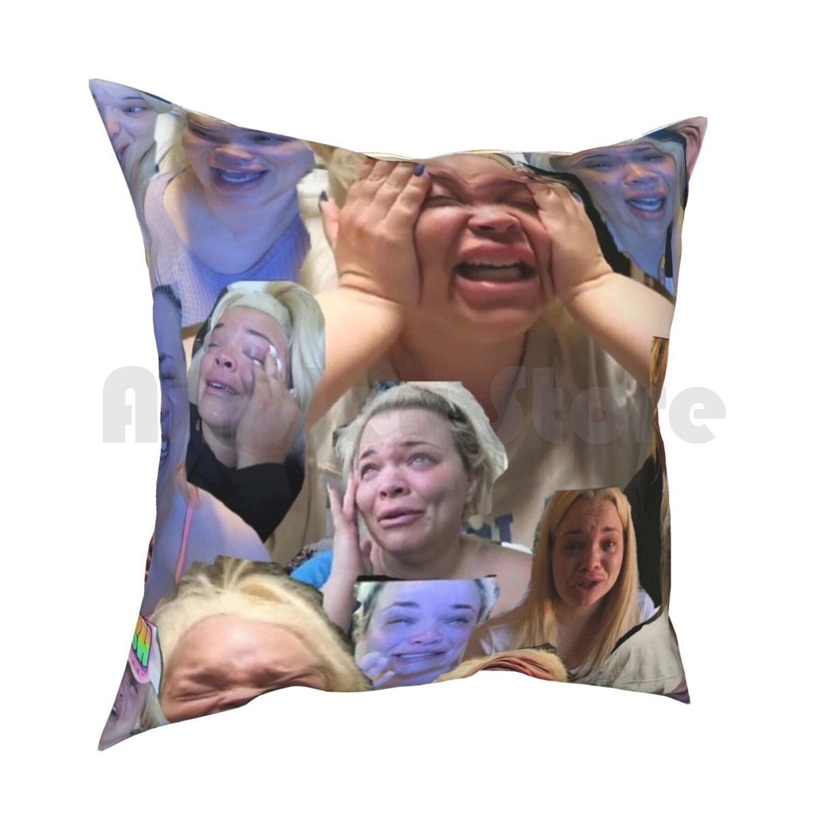 Trisha Paytas Pillow Case Printed Home Soft Throw Pillow Trisha Paytas Crying Funny Meme Edit Youtuber Youtube Shane 30cmx30cm