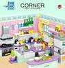 Zhegao Mini House Street View Kitchen Blocks: Creative Educational Toys Compatible with Lego for Girls.