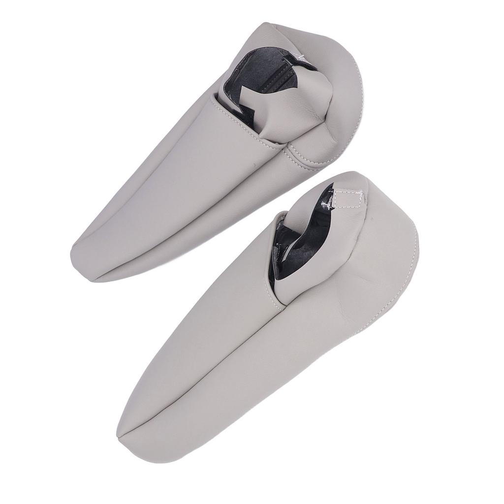 2Pcs Set Car Front Seat Armrest Cover Leather Waterproof Good Toughness Replacement for Tian Siena 2005‑2010Grey