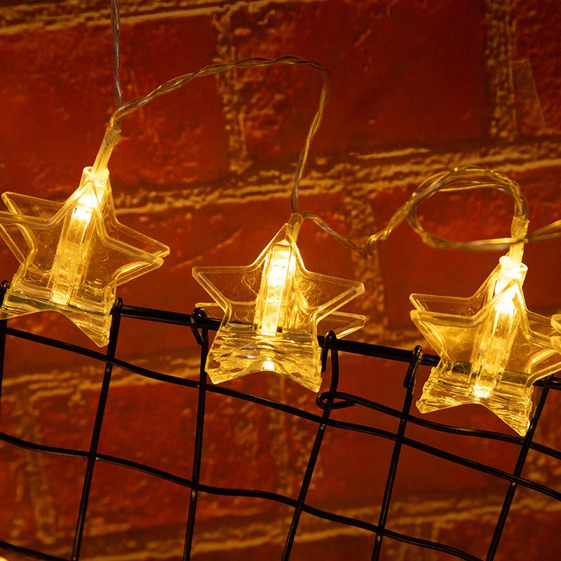 USB-Powered LED Photo Clip String Lights: Heart & Star Design for Colorful Decoration