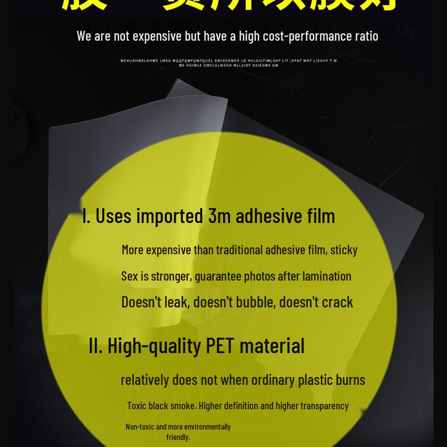 100 Sheets A4 Laminating Pouches, A3 Photo Laminator Film, Transparent 6 Inch Sealable Card and Label Film