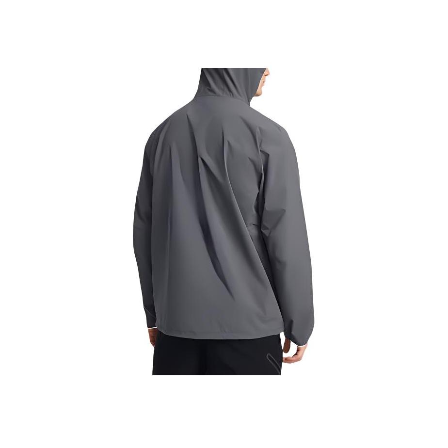 Under Armour Stormproof Cloudstrike Solid Color Hooded Stretch Zip Jacket Men Jackets Rhino-Gray 1376066-025
