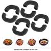 4 Pcs Griddle Pot Earrings Silicone Hot Handle Covers Non-slip Sleeves Stew Black