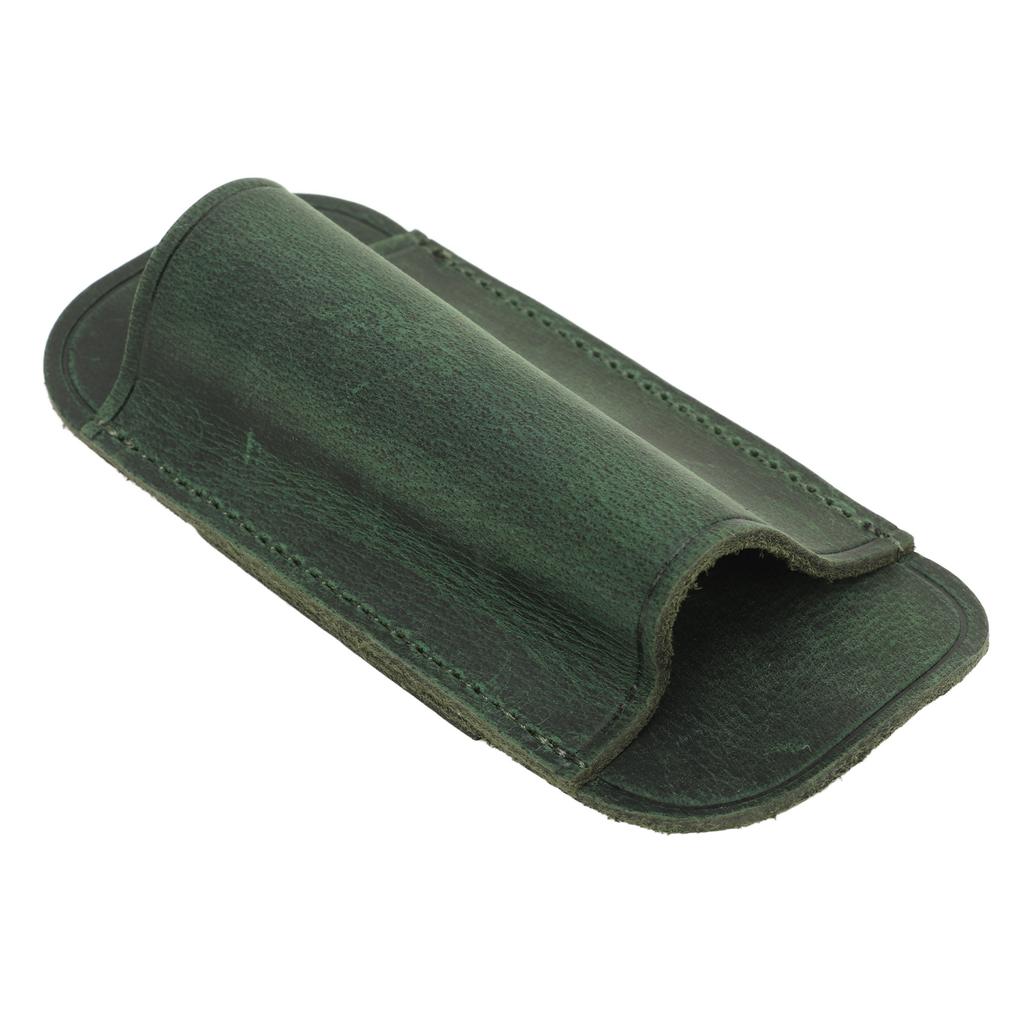 Knife Sheath Crazy Horse Leather Exquisite Craftsmanship Horizontal Stylish Knife Belt Holder for Gift Green