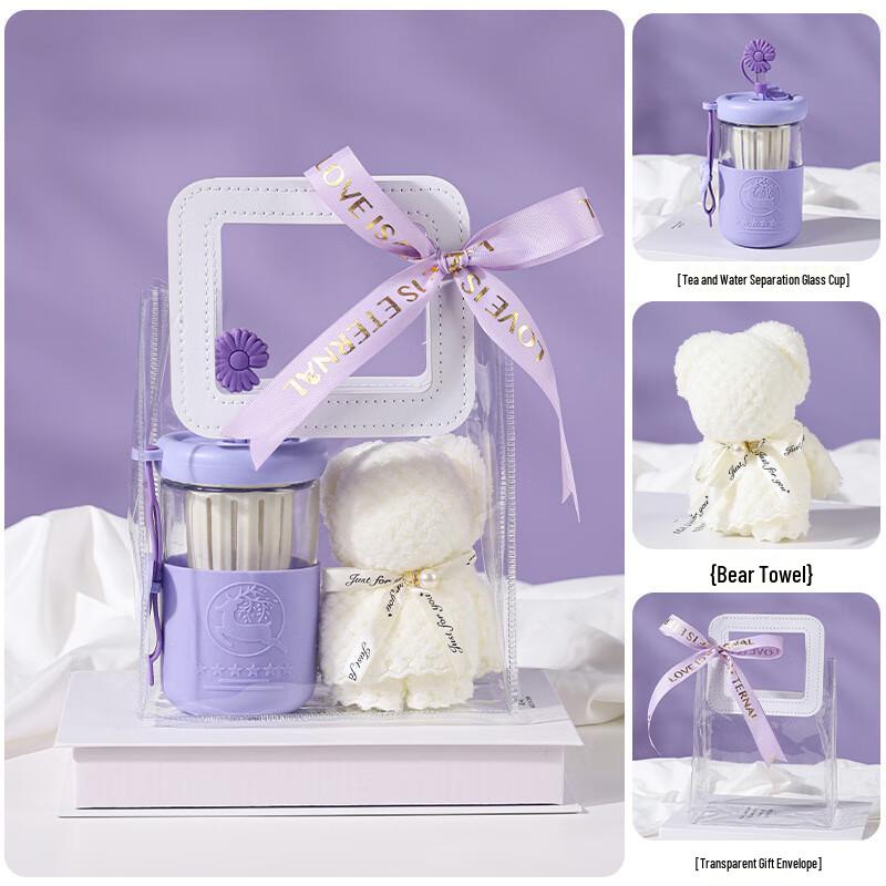 Portable Tea Infuser Glass Bottle Gift Set