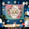 Red Floral Photo Backdrop 1pc - Polyester Background