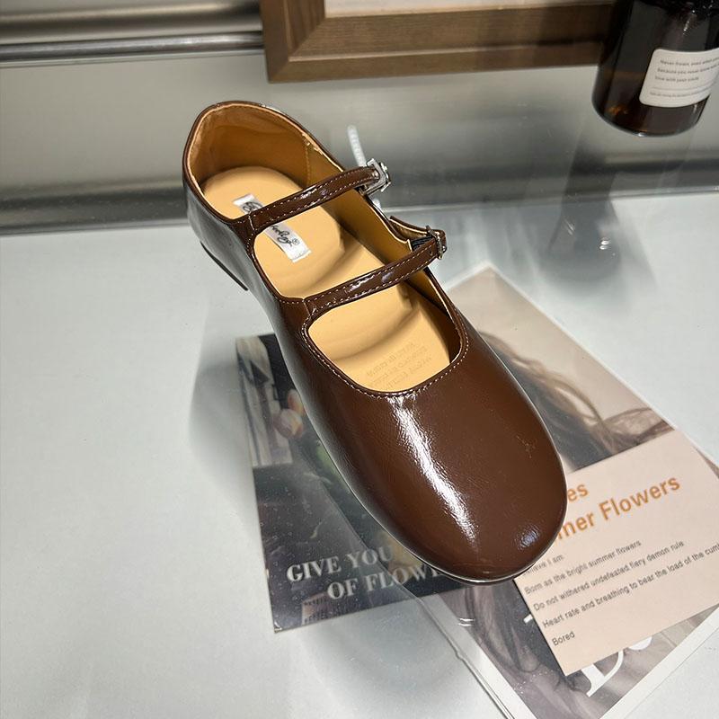 Fashion Fashion Buckle Strap Ladies Mary Janes Flats Shoes Female Round Toe Footwear Shallow Women Ballet Flats Dance Shoes lady