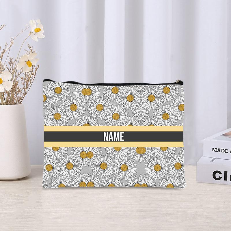 Personalized Full Print Custom Makeup Bag able Women's Products Environmentally Friendly Canvas Travel Storage Bag