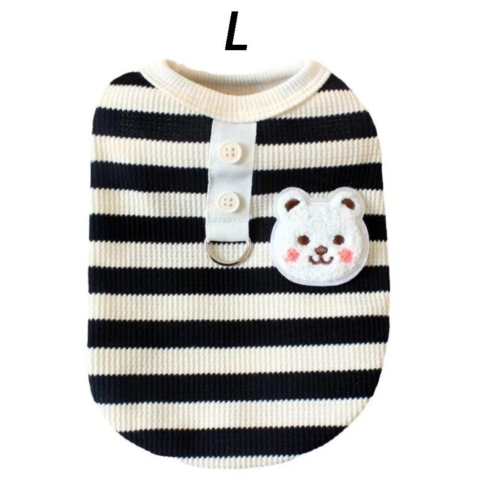 Soft Cotton Puppy Clothes Four Legs Cat Costume Cute Striped Dog Jumpsuit  Pet Supplies