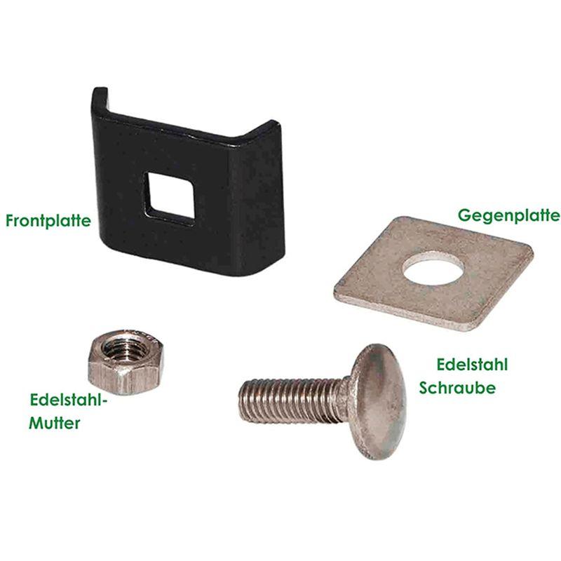 AEE4-Conector de Esquina Doble Barra Matasurcos Paquete de 10 - Conector de Malla para Cercas Ligeras y Pesadas Varilla de Conexión Matasurcos
