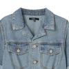 LAP Open Collar Roll-Up Short Sleeve Denim Dress As2Do563