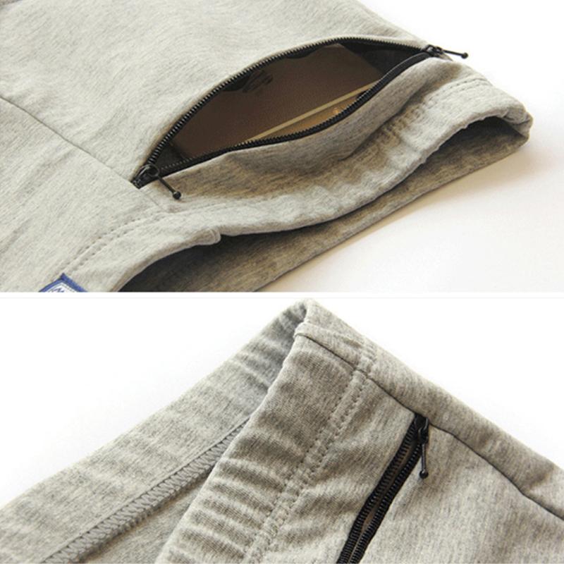 Men's Pockets Underwear Two Zippers Pockets Cotton Underpants Anti-Theft Briefs