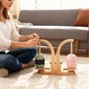 Multifunctionele Roterende Garenspoel Organizer Stand Magnetische Houten Garenhouder voor Naaien Haak Breien Project