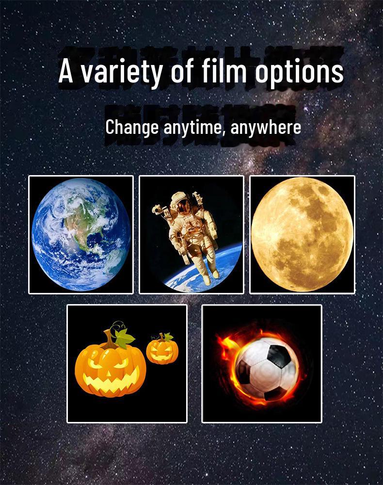 Moon Projection Lamp - Welcome Logo Starry Sky Night Light for Bedroom, Sunset & Background Lighting