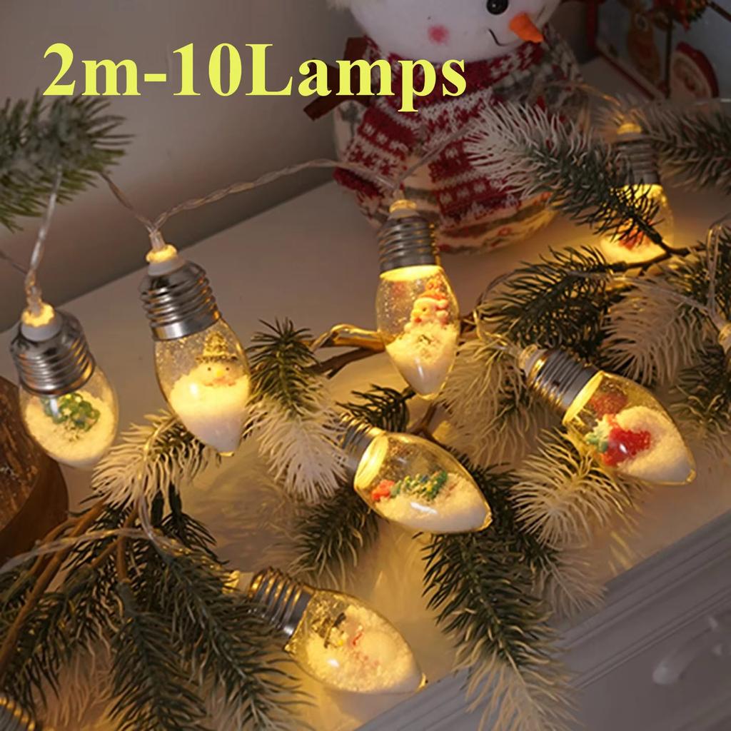 Christmas Doll Lights String Christmas Tree LED Indoor Decoration Lights Christmas Snowman Wishing Bottle Lights String