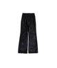 320SHOWROOM Faux Leather Side Slit Button Elastic Fleece-Lined Bootcut Pants Black