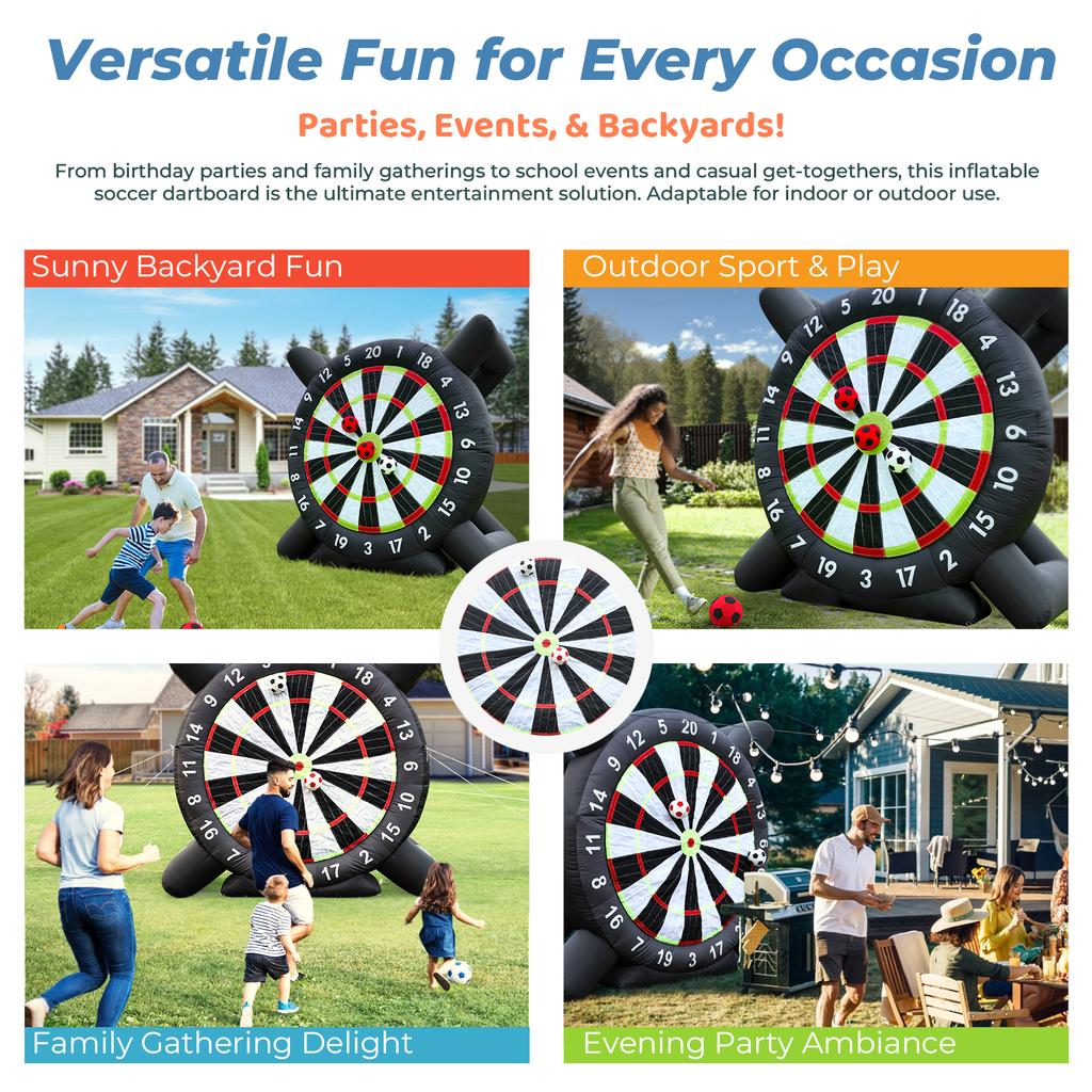 Giant Inflatable Football Darts Game Kick Shooting Game Commercial Inflatable Soccer Dart Board Outdoor Games for Kids Adults