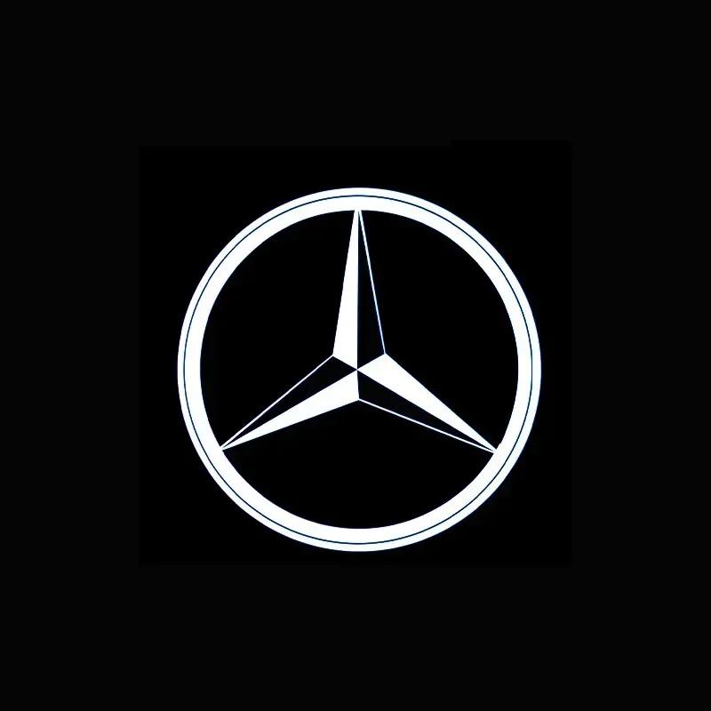 Car Sticker 2025 Hot For Mercedes Benz 2PCS/Set Car Door Light Laser Logo Decor Project Ghost Lamp Mercedes Benz A B C M ML GLA