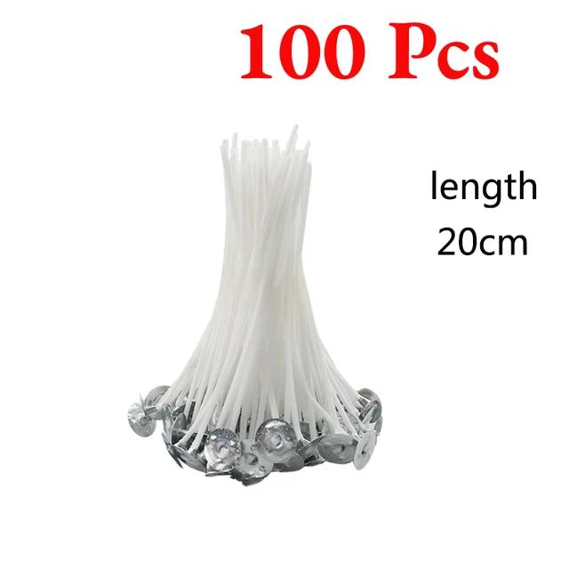 New 100Pcs Cotton Candle Wicks Smokeless Wax Pure Cotton Core DIY Candle Making Pre-waxed Wicks Party Supplies 7/9/15/20cm