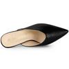 Allegra K Women's Chunky Heel Sandals with Closed Front and Pointed Toe, Black, Size 26.0 Cm