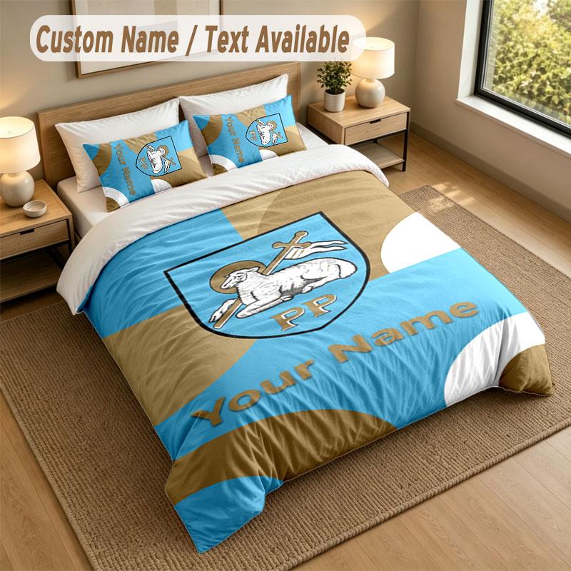 Bedding Set 1 Duvet Cover 2 Pillowcases Preston North End Print Soft Bed Linen Bedroom Decor