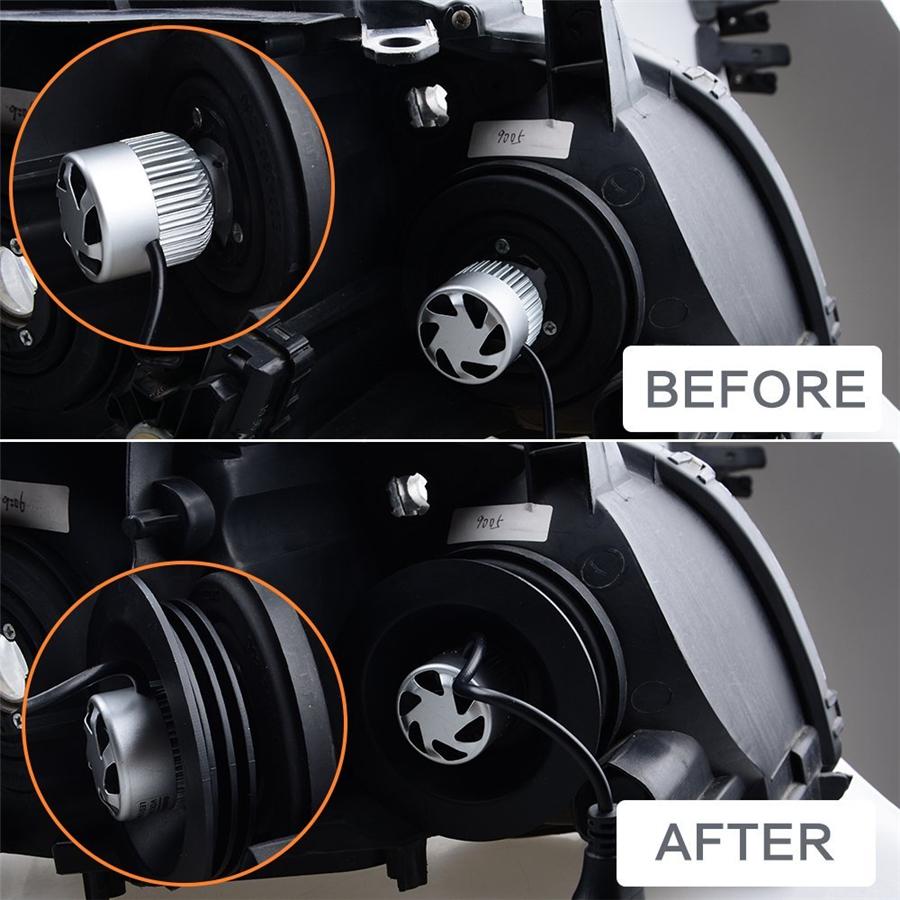 New 2 X Black Rubber Car Off-Road LED Headlight Retrofit Housing Seal Cap Dust Cover